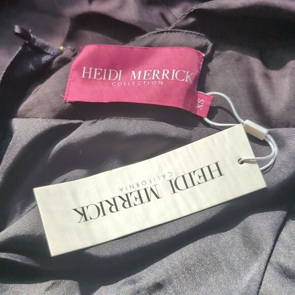 Heidi Merrick NWT  Black Sleeveless back criss Cross Dress Xs - Picture 7 of 16